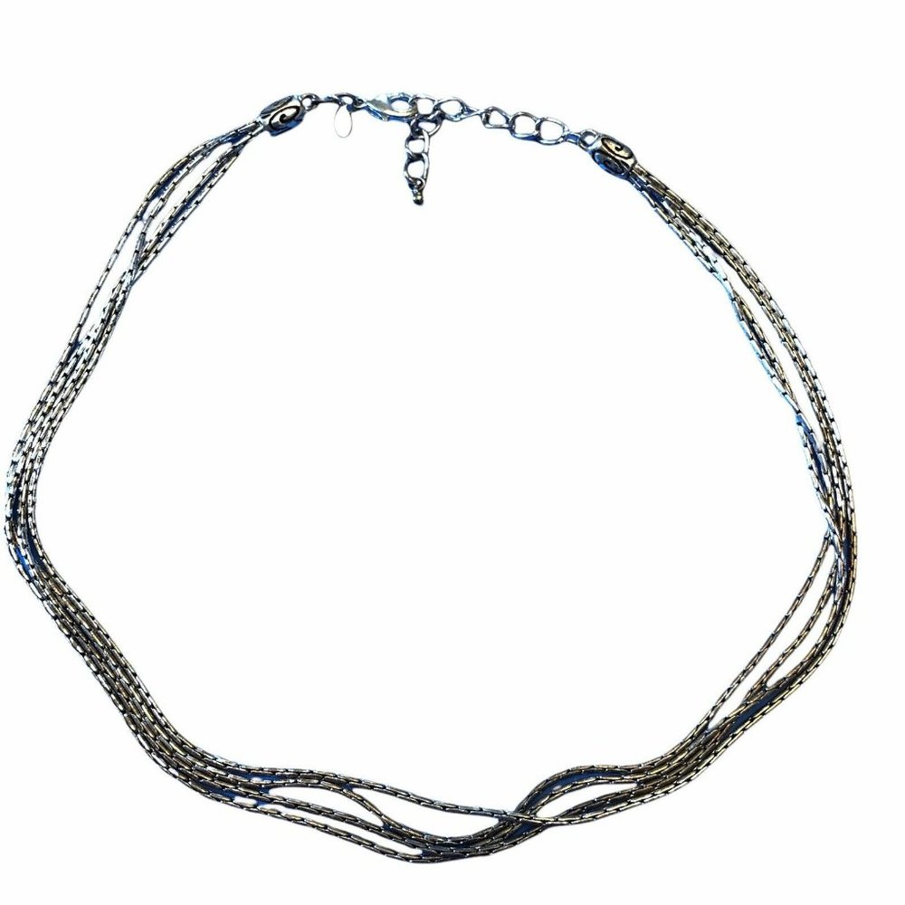 Premier Designs 4-Strand‎ Silvertone Necklace Womens